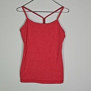 Lululemon pink and red size 6 athletic tank top